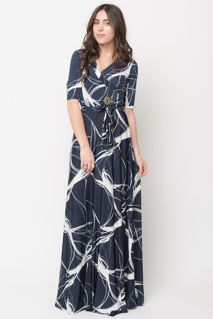 Buy online ABSTRACT PRINT WRAP MAXI DRESSES for women on sale at www.neverfullmm.com | shopping store ...