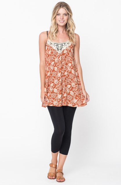 floral tunic tops